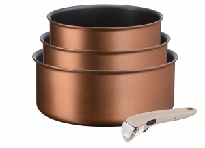 Puodų rinkinys + rankena Tefal Ingenio Eco Respect 16/18/20 cm