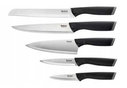 Peilių rinkinys Tefal Stainless steel + Wooden block