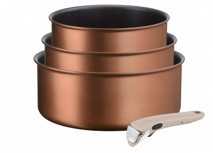 Puodų rinkinys + rankena Tefal Ingenio Eco Respect 16/18/20 cm