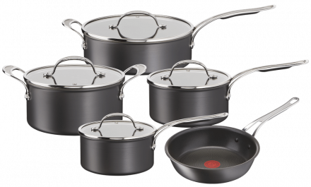 Puodų rinkinys + rankena Tefal Jamie Oliver 9 dalių