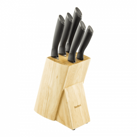 Peilių rinkinys Tefal Stainless steel + Wooden block