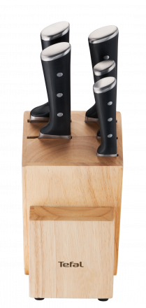 Peilių rinkinys Tefal Ice Force Stainless steel + medinis laikiklis