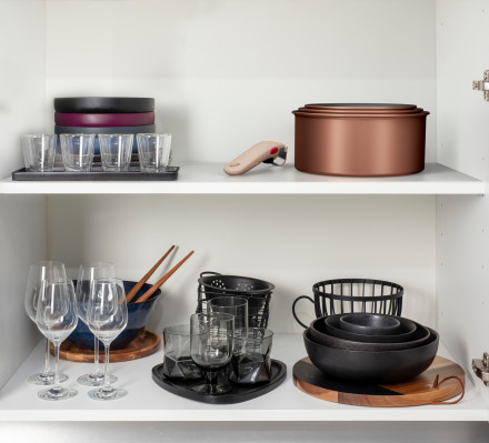 Puodų rinkinys + rankena Tefal Ingenio Eco Respect 16/18/20 cm